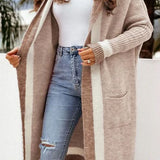 Elegante cárdigan de terciopelo de felpa de doble cara para mujer.