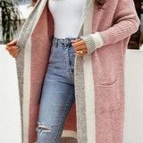 Elegante cárdigan de terciopelo de felpa de doble cara para mujer.