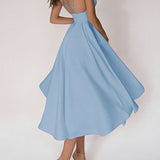 Vestido de mujer - Escote pronunciado - Sin mangas - Falda vaporosa - Vestido de noche elegante