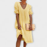 Fanny - Vestido de verano elegante con detalles de ganchillo