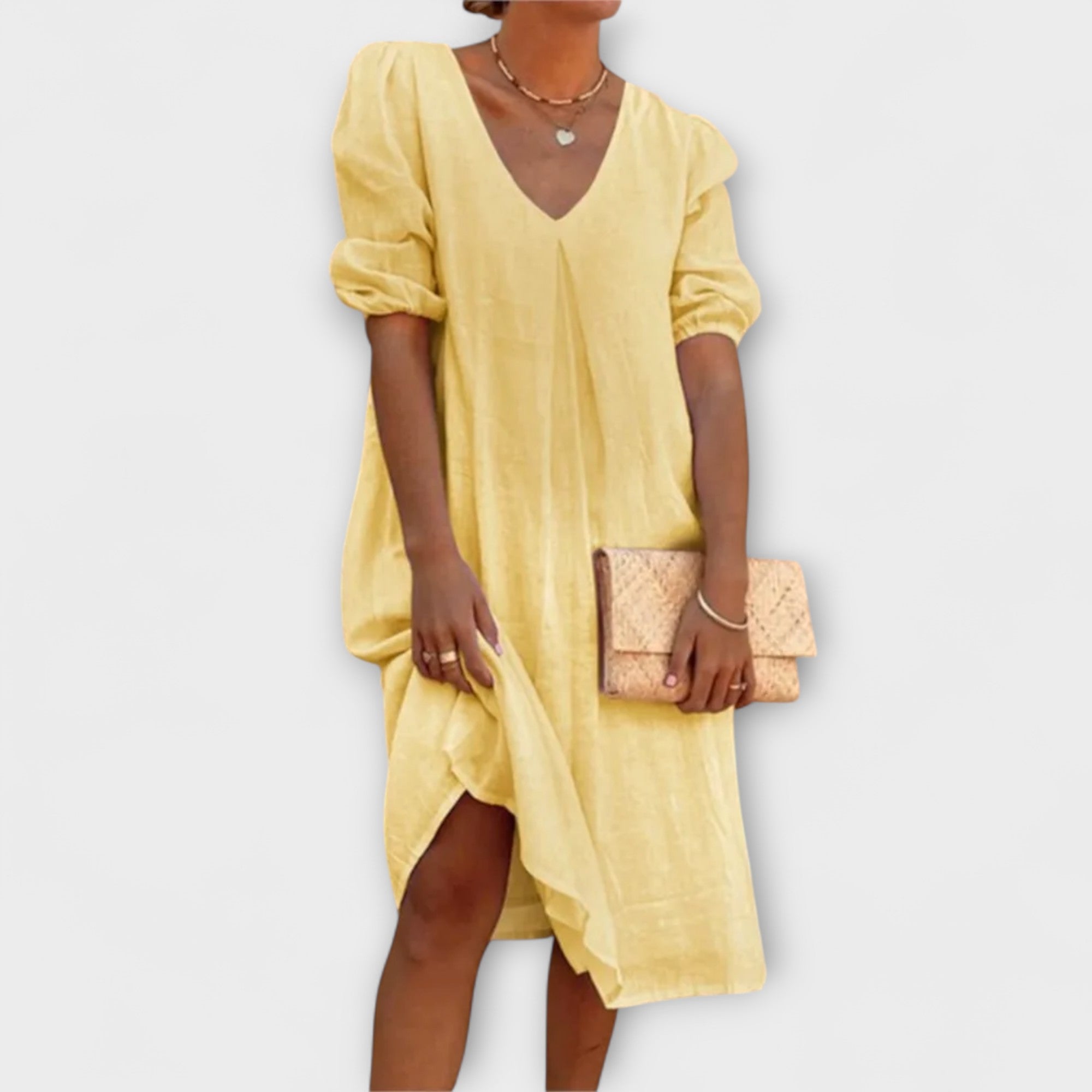 Fanny - Vestido de verano elegante con detalles de ganchillo