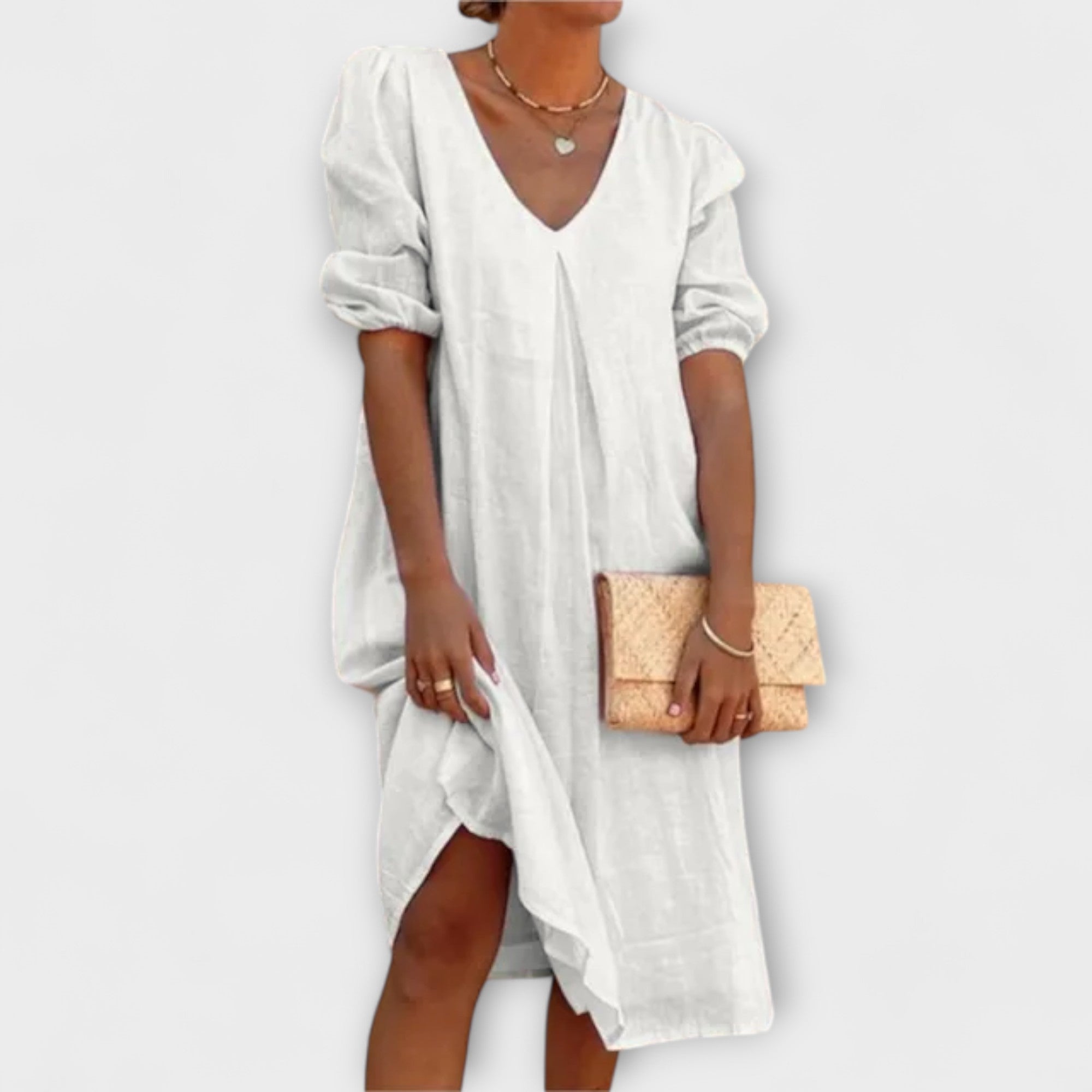 Fanny - Vestido de verano elegante con detalles de ganchillo