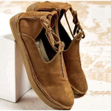 Zapatos de mujer – Ajuste clásico – Detalle de cordones laterales – Diseño que cubre el tobillo