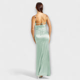 Eira - Vestido de satén decorativo con lazo en la espalda