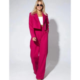 Conjunto de dos piezas: pantalón ancho y ajustado para primavera