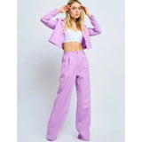 Conjunto de dos piezas: pantalón ancho y ajustado para primavera