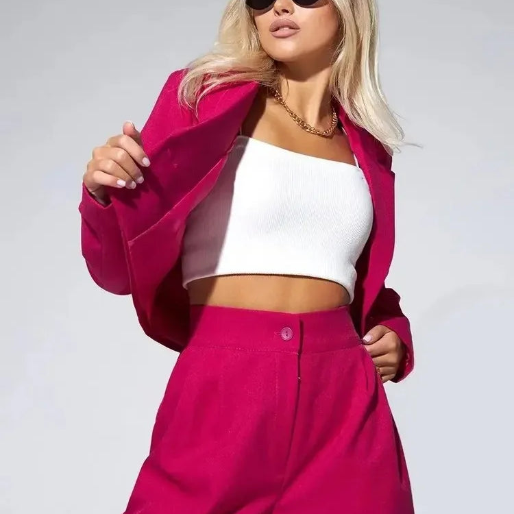 Conjunto de dos piezas: pantalón ancho y ajustado para primavera