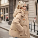 Chaqueta de invierno acolchada para mujer, cómoda, elegante y duradera.