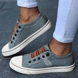 Zapatillas sin cordones para mujer - Cómodas - Lona transpirable - Suela de goma