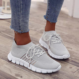 Zapatillas deportivas para mujer - Tejido de punto transpirable - Ligeras y cómodas - Suela acolchada