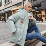 Chaqueta de invierno acolchada para mujer, cómoda, elegante y duradera.