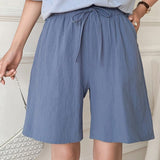 Pantalones cortos de mujer – Corte relajado – Cintura elástica – Fibras naturales transpirables
