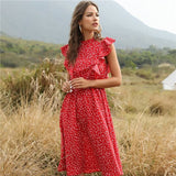 Simone - Elegante vestido de verano con volantes