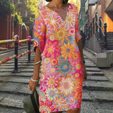 Lou - Vestido cómodo con estampado floral