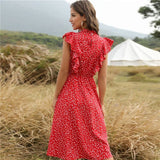 Simone - Elegante vestido de verano con volantes
