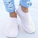 Zapatillas de mujer - Malla técnica - Sin cordones - Corte vasco