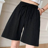 Pantalones cortos de mujer – Corte relajado – Cintura elástica – Fibras naturales transpirables