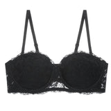 Sujetador balconette para mujer – Encaje transpirable – Aros – Tirantes ajustables