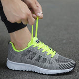 Zapatillas deportivas para mujer – Malla transpirable – Cierre con cordones – Suela ligera antideslizante