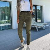 Pantalones deportivos para mujer - Ajustados - Pierna elástica - Estilo casual y elegante