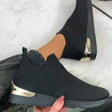 Zapatillas deportivas para mujer - Comodidad sin cordones - Malla transpirable - Suela antideslizante