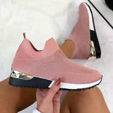 Zapatillas deportivas para mujer - Comodidad sin cordones - Malla transpirable - Suela antideslizante