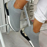 Zapatillas deportivas para mujer - Comodidad sin cordones - Malla transpirable - Suela antideslizante