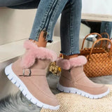 Botas de mujer – Forro cálido de piel sintética – Ante – Suela antideslizante – Cremallera lateral