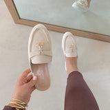 Mocasines de mujer – Zapatos sin cordones – Suela cómoda – Elegante lazo decorativo