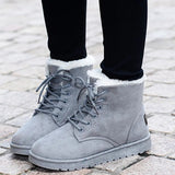 Botas de mujer – Diseño tobillero – Acabado ante – Forro de pelo – Suela antideslizante