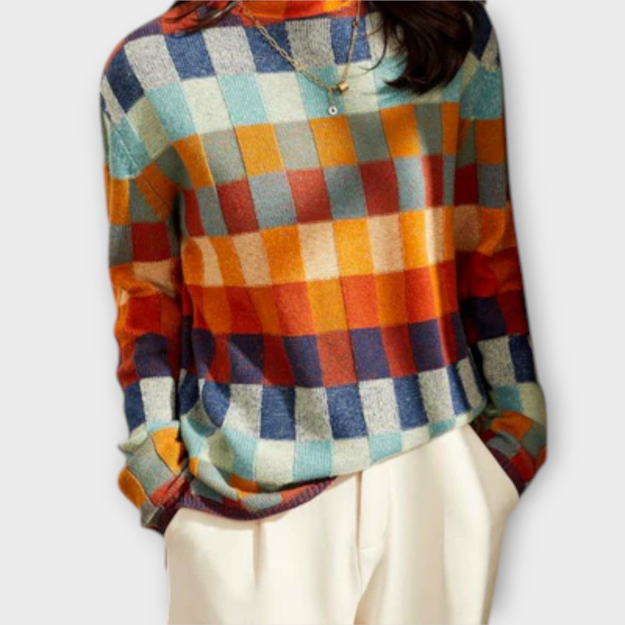 Erika – Suéter con diseño de patchwork