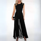 Elegante vestido sin mangas para mujer: estilo chic y cómodo.
