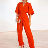 Mono holgado con escote en pico y manga corta - Comodidad y elegancia