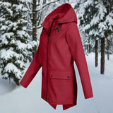 Impermeable con capucha para mujer, elegante, resistente a la intemperie y cómodo.