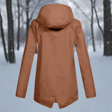 Impermeable con capucha para mujer, elegante, resistente a la intemperie y cómodo.