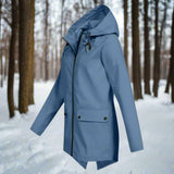 Impermeable con capucha para mujer, elegante, resistente a la intemperie y cómodo.