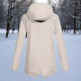 Impermeable con capucha para mujer, elegante, resistente a la intemperie y cómodo.