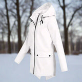 Impermeable con capucha para mujer, elegante, resistente a la intemperie y cómodo.