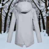 Impermeable con capucha para mujer, elegante, resistente a la intemperie y cómodo.