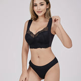 Sujetador push-up para mujer – Encaje elegante – Tirantes anchos – Sujeción cómoda