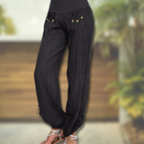 Pantalones Harem para Mujer - Algodón Cómodo - Cintura Alta - Sueltos e Casuales