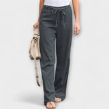 Loreen - Pantalones de lino ligeros
