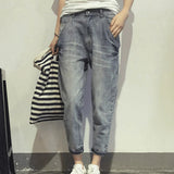 Vaqueros cropped para mujer – Denim suave – Corte cónico relajado – Estilo casual con cremallera