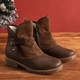 Botas de mujer - Punta redonda - Tacón bajo cómodo - Estilo casual chic
