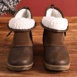 Botas de mujer - Punta redonda - Tacón bajo cómodo - Estilo casual chic