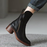 Botines Claire con cremallera | Botines de piel