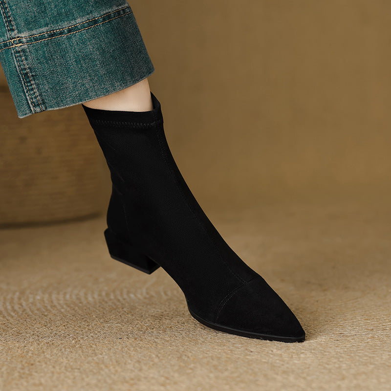 Botas clásicas de ante Eva | Botas cómodas