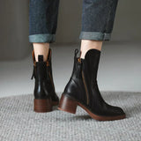 Botines Claire con cremallera | Botines de piel
