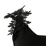 Vestido sin mangas para mujer - Escote redondo - Detalle de encaje - Corte elegante y fluido