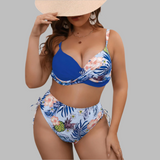 Bikini de mujer – Cintura alta – Top giratorio – Tirantes ajustables – Lazos laterales